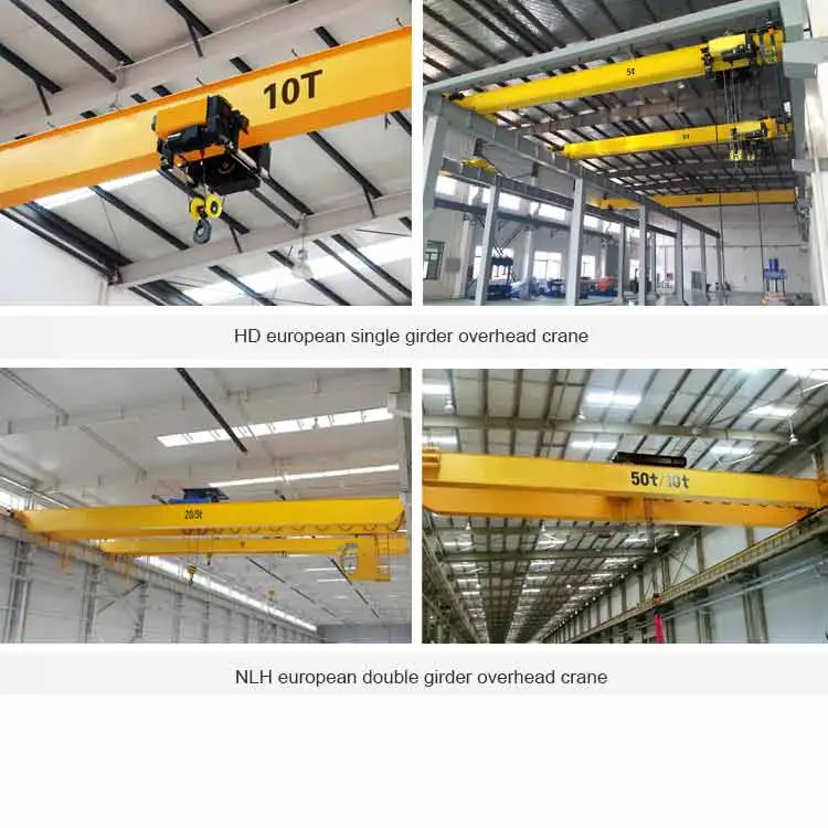 
low headroom european type 10 ton bridge overhead crane 