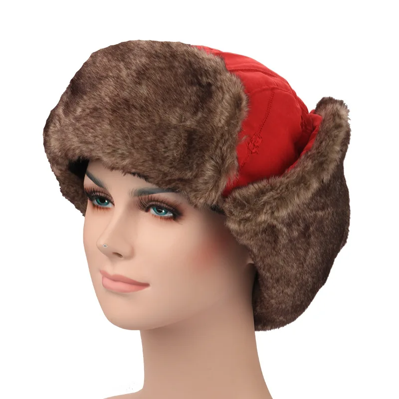 Factory Fashion Waterproof Winter Faux Fur Trooper Trapper Hat Warm Winter Hats Hunting Hat with Mask Ear Flaps