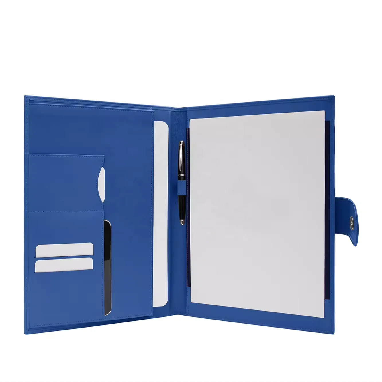 Wholesale Portable A5 Document Organizer Hot Sales Leather Portfolio Cover Big Travel File Pockets Wallet