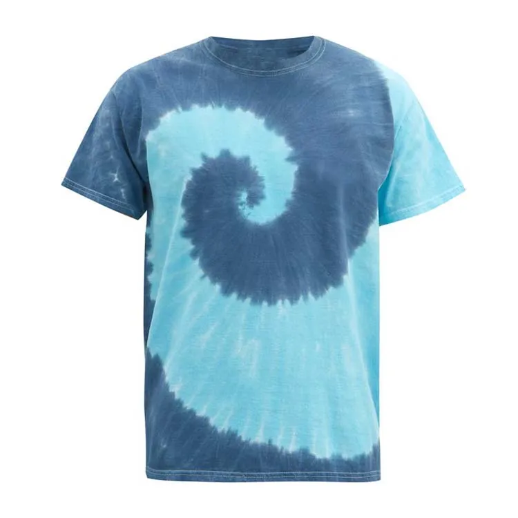 Fashion Cusatomized Men Blue Tie Dye Cotton T-shirts