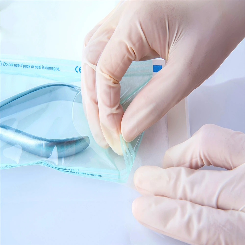 Dental Dry Heat autoclave Self Sealing Medical Device Sterilization tyvek Pouches rolls from original manufacturer