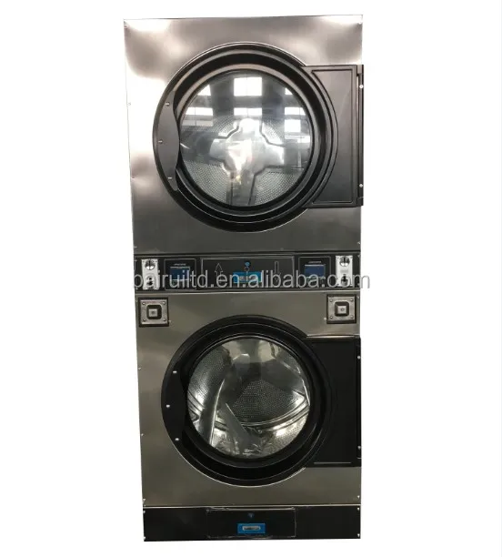 Electric and gas option stack dryer&dryer set up videos offering machine