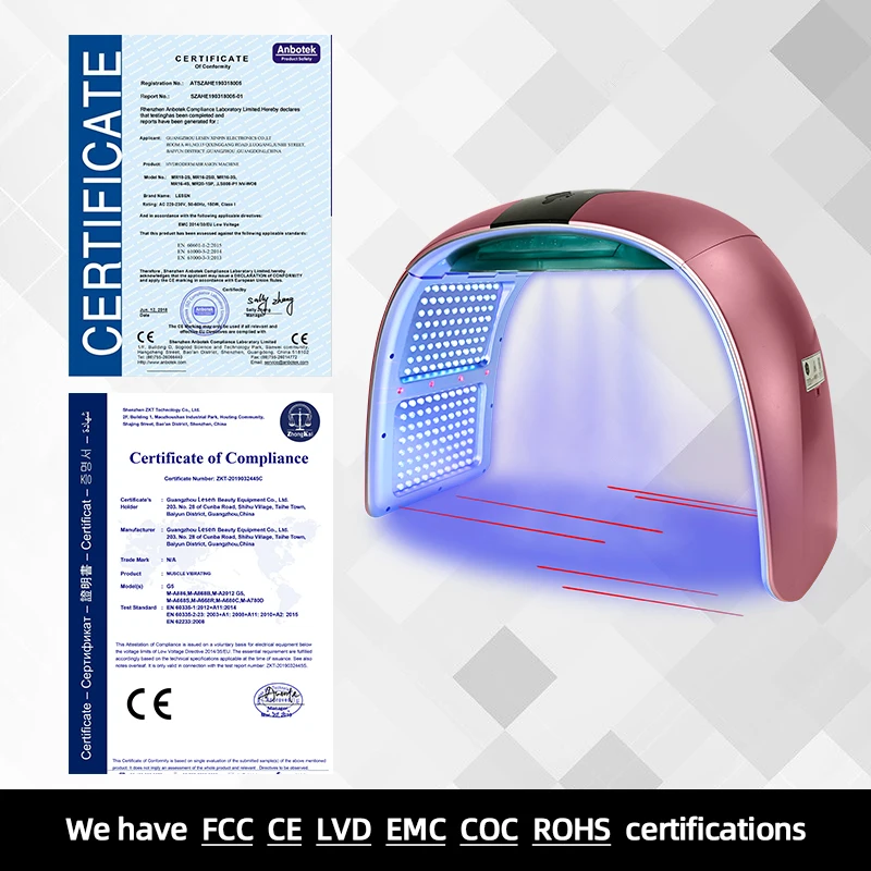 Wholesale Home Salon Facial Photon Red Pdt Led Mask 7 Color Light Therapy Mist Spray Facial Beauty Machine