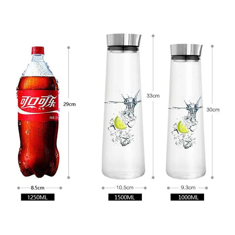 Wholesale Sport Portable Handle Glass Water pot with long for fruit drinkware