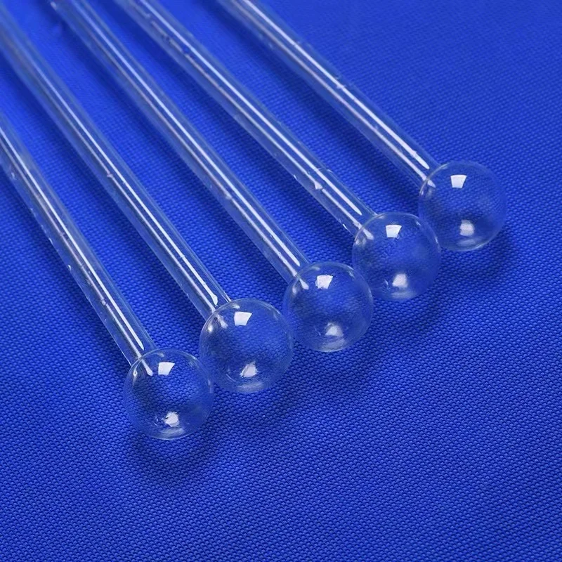 High quality ball shape end BET sample quartz tube quartz pipes clear quartz glass test tube