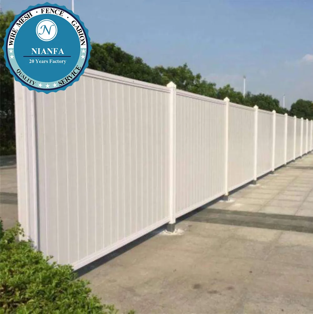6FT. H X8FT. W White Hot Sale Cheap Vinyl PVC Plastic Privacy Fence for Home and Garden