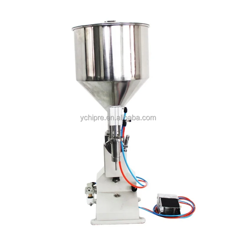 Pneumatic Liquid Filling Machine With Pedal Switch 5-50ml for Cream Shampoo Cosmetic