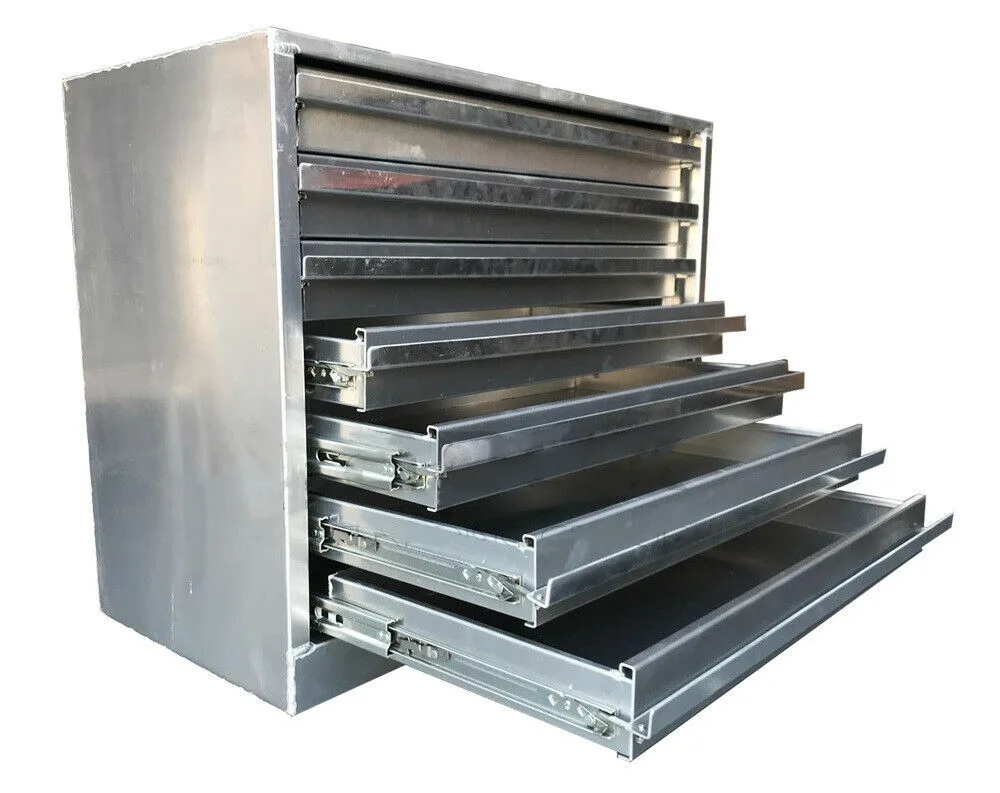 Heavy Duty Aluminium Plate Tool Box  Drawers UTE Truck Storage