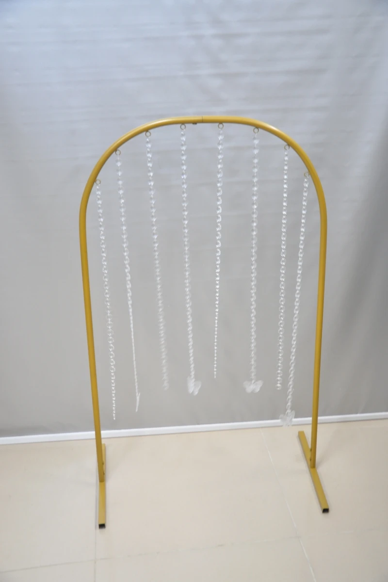 3size optional  Single tube arch planter Gold Metal Arch Wedding Garden  Arch trellis for Bridal Party Decoration