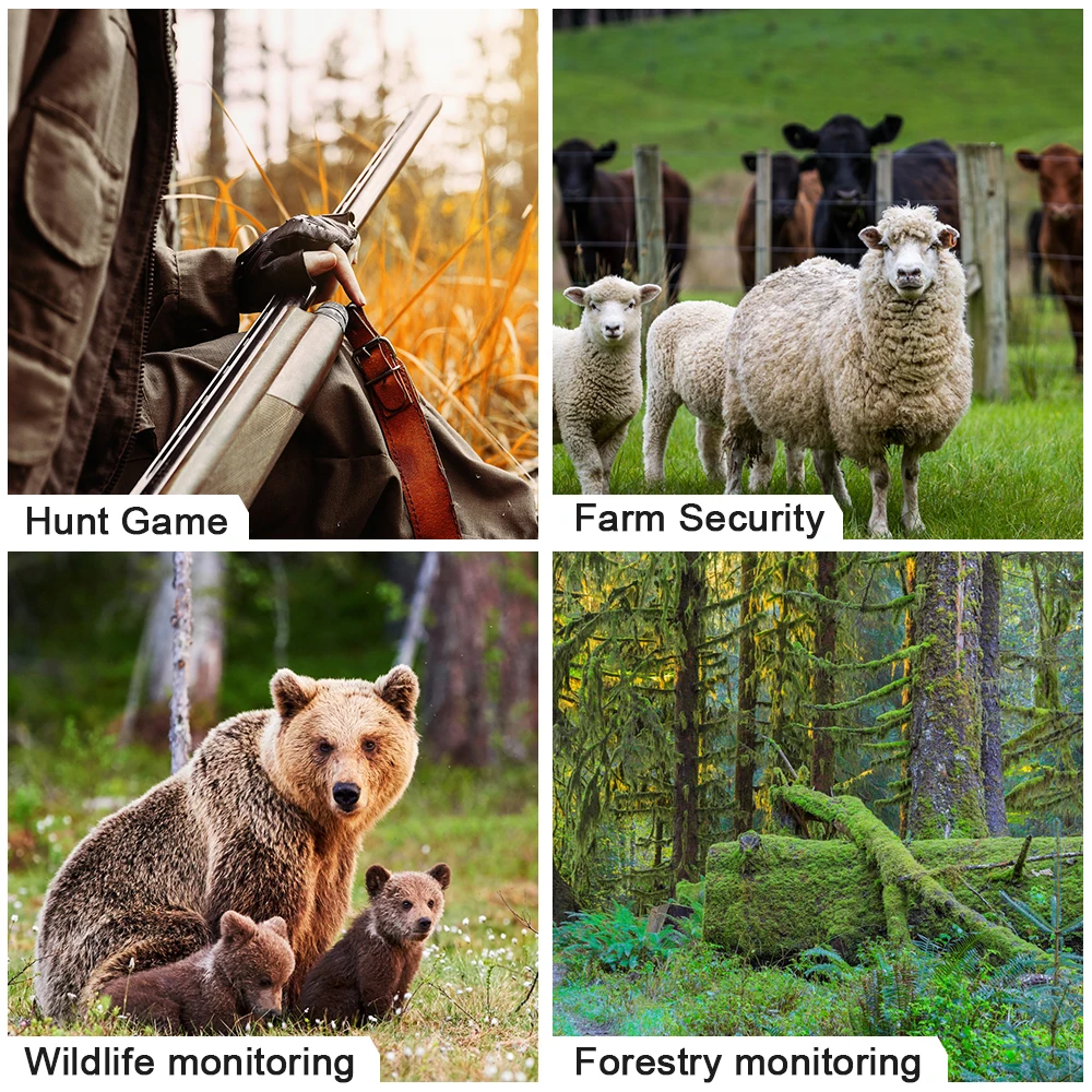 Wild Hunting Camera 4G Lte Trail Camera SIM Wireless 940 No Glow Night Vision Camera For Hunting Green Camo With Solar Panel