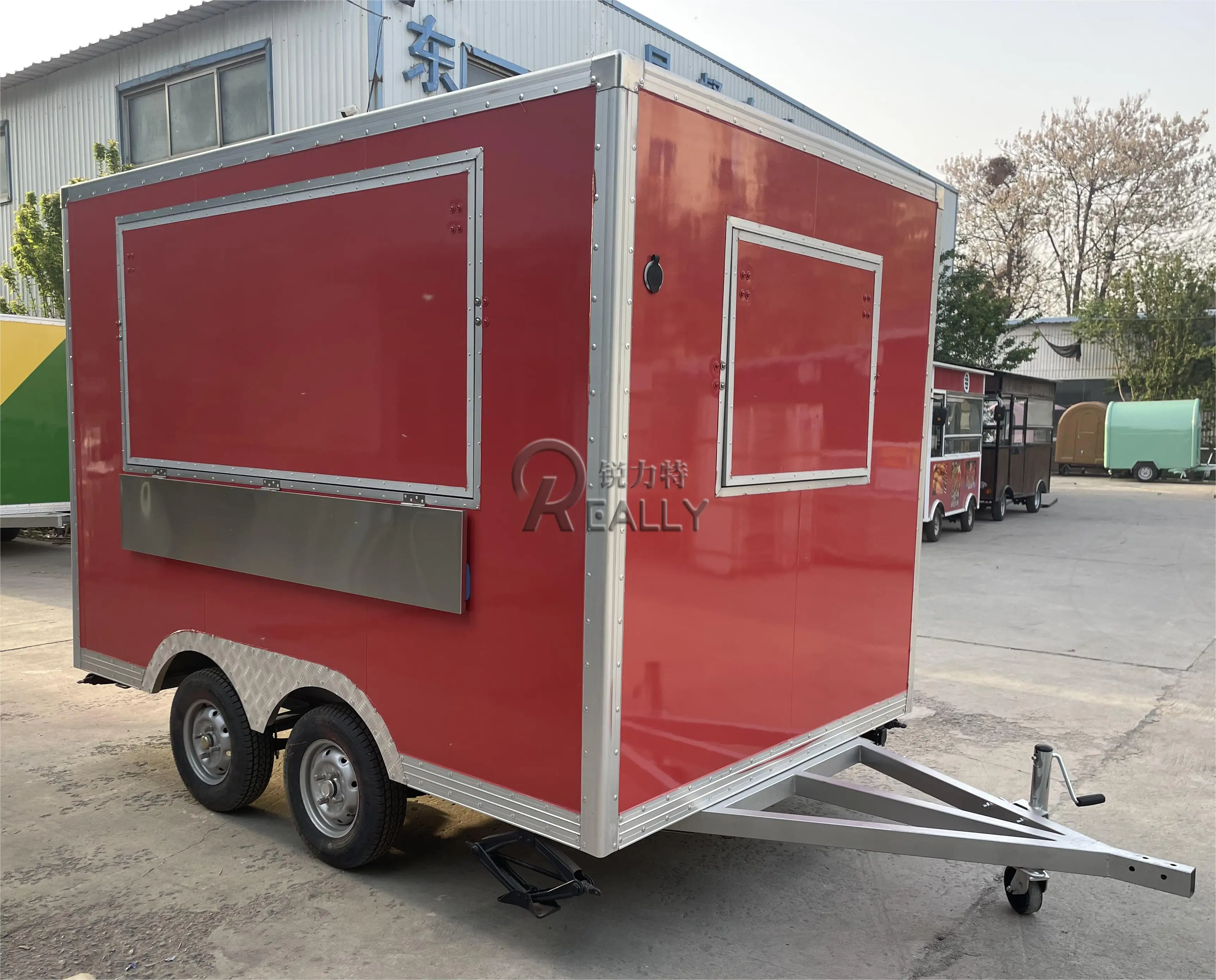 2024 Single Axle popcorn hotdog Mobile Food Cart  Fryer catering Small Mini Square Trailer