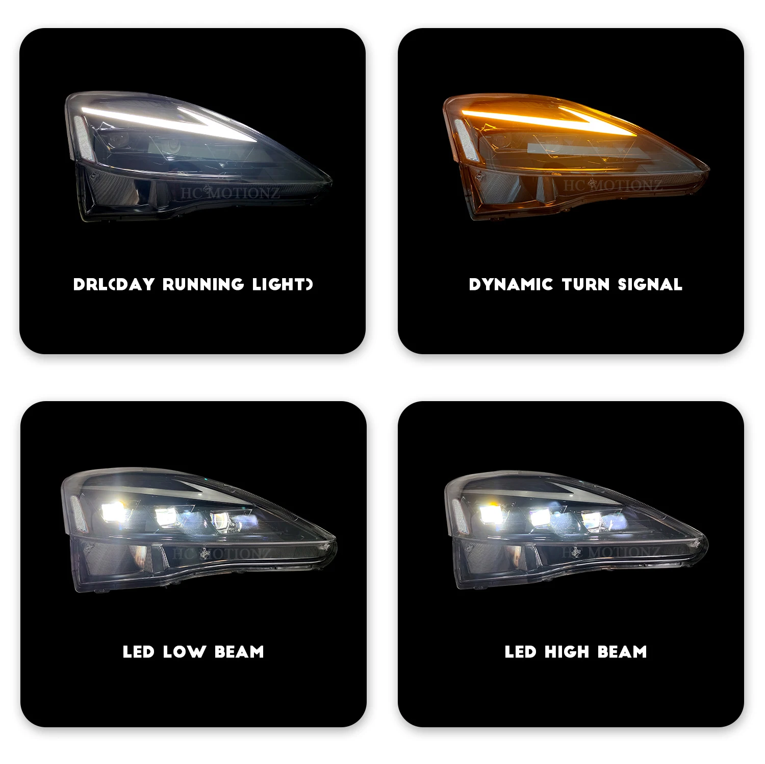 HCmotion Wholesales Start UP Animation DRL IS350 C ISF IS 220d Front Head Lights 2006-2013 LED Head Lamp For Lexus IS250