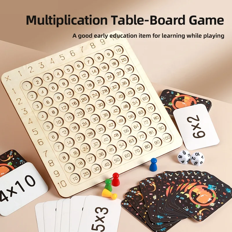 Kids Early Education 99 Multiplication Tables Primary School Puzzle Ninety-nine Multiplication Arithmetic Table Board Game Toys