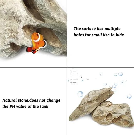 Natural landscaping pine bark stone fish tank natural dragon stone aquarium decoration