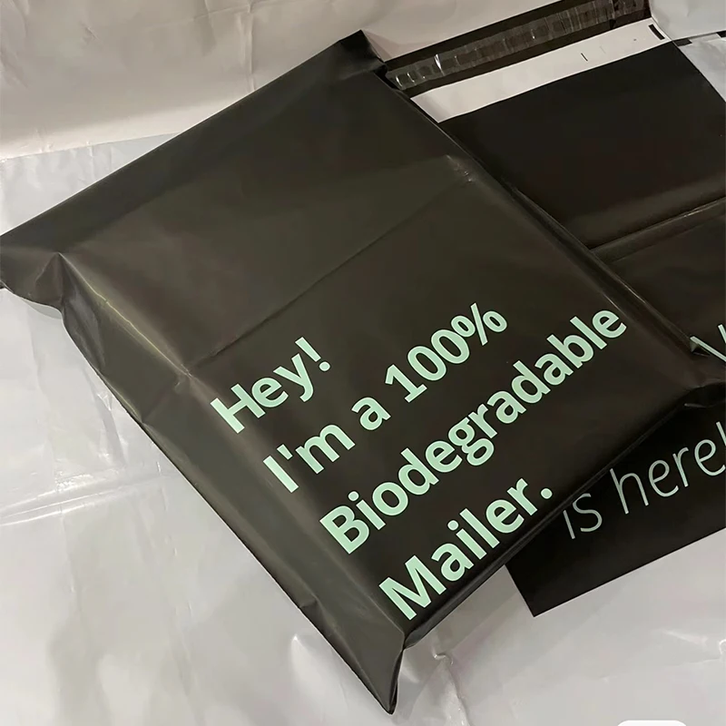 Biodegradable Poly Mailer Compostable Mailing Courier Packaging Shipping Bags With Logo Custom Printed For Clothing