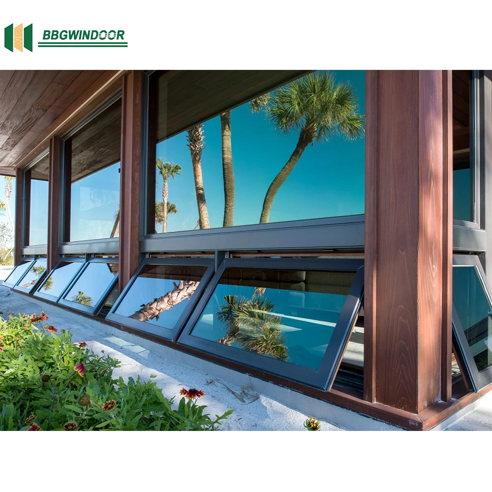 Lukliving aluminium frame heat insulation awning window for villa