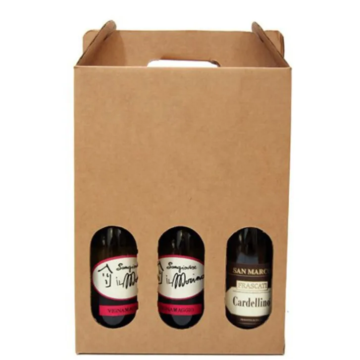 Custom Red Wine Glass Box 3 Bottle Packaging Gift Beer Carton Luxury Shipping Paper Cardboard Wine Boxes