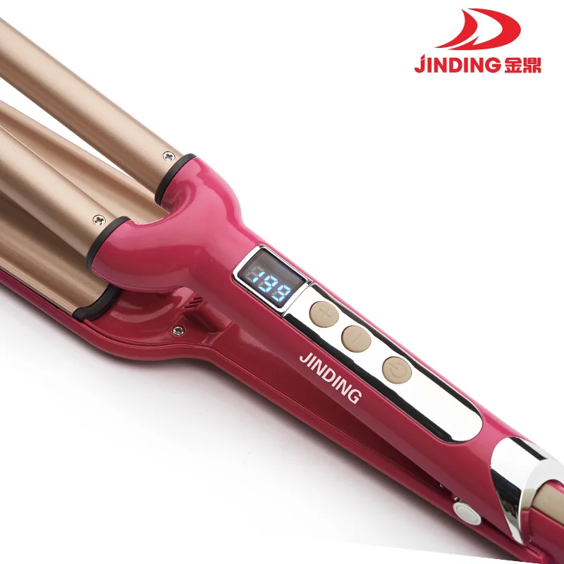Deep Waver Ceramic Coating 3 Triple Barrel Hair Curler Curling Iron