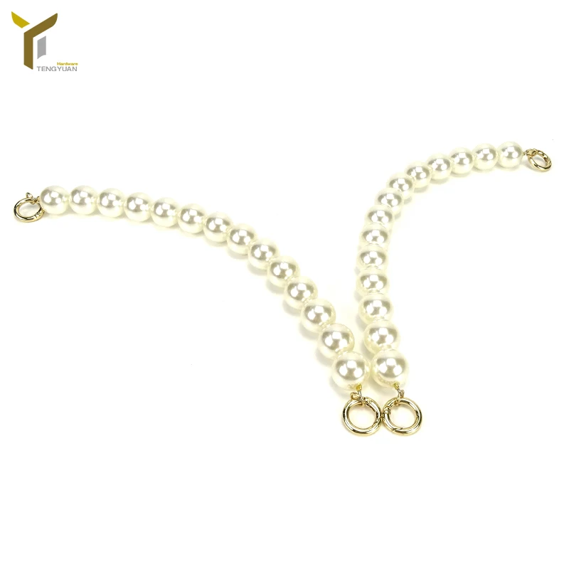 wholesale custom crossbody bag mini chain pearl beads strand chain for bag decorative hardware bag accessory