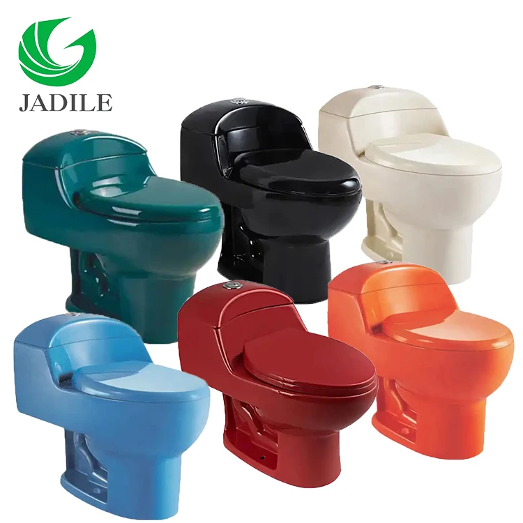 2023 New Toilet Colorful Colored Inodoro Wc Commode Ceramics Toilet One Piece Sanitary Ware Toilet