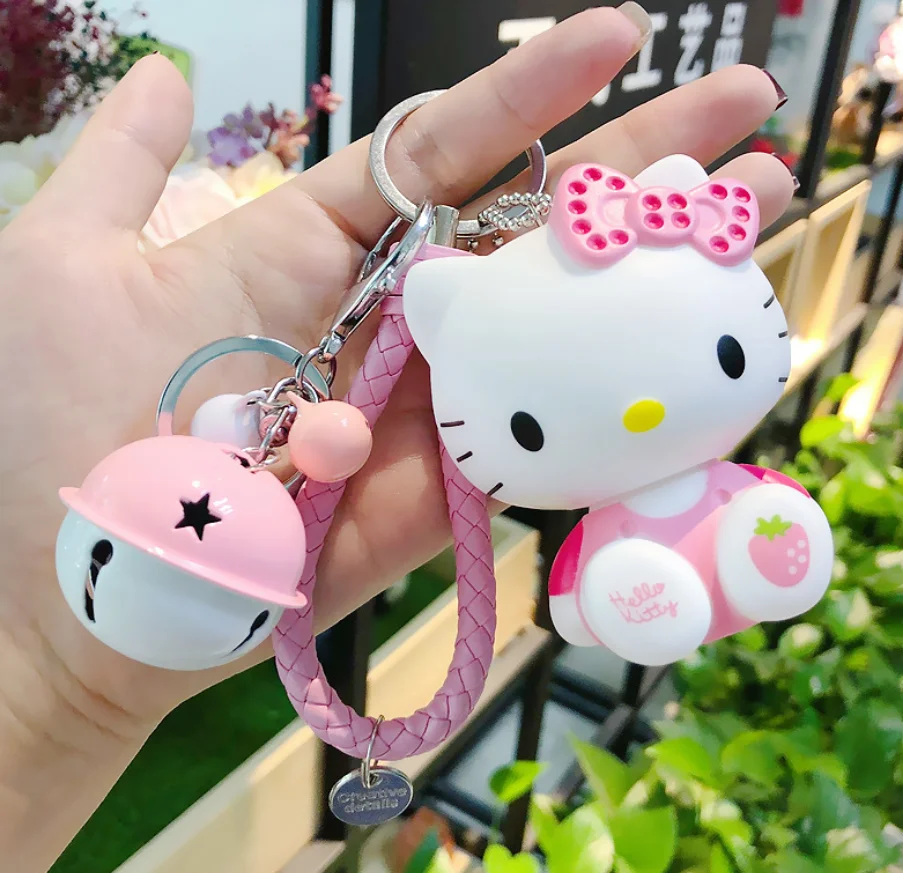 
Free Shipping Hellokitty Hello kitty Totoro Doll Keychains Key Chain Women Bag Pendant PVC 