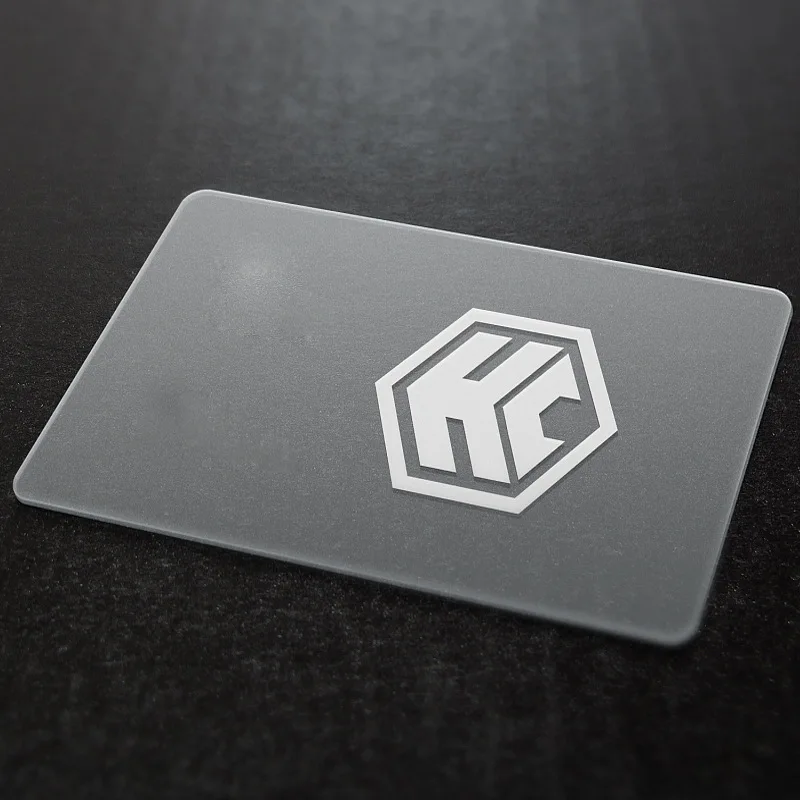 Custom PVC Clear Business Cards Promotional Transparent Plastic Business Service Card