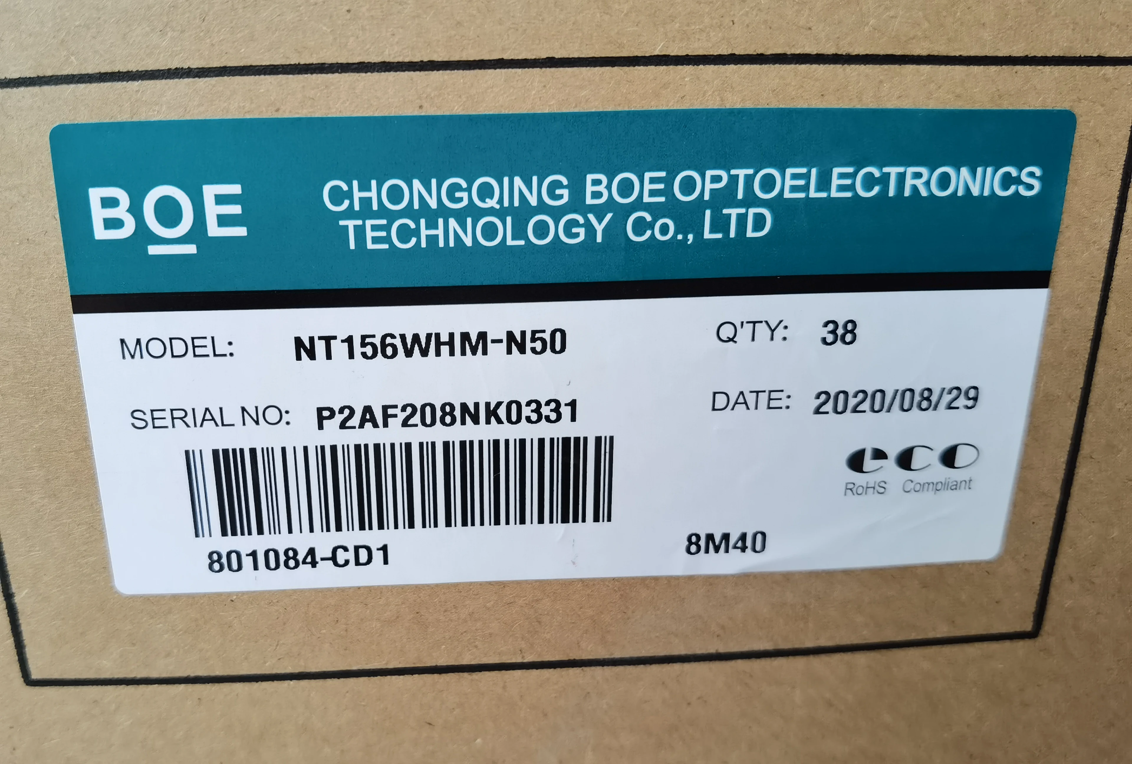  Интерфейс lvds BOE 1366*768 220 НИТ tft ЖК-экран 15 6 светодиодный нормальный slim 40 pin NT156WHM-N50 модуль ЖК-дисплея для беговой