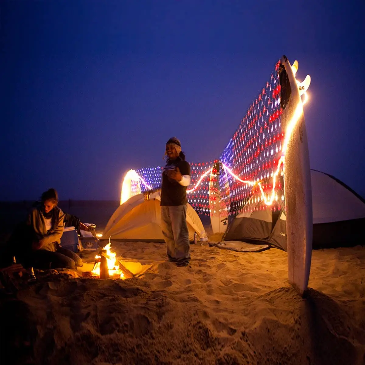 Wholesale New Trends Hanging 1m*2mLed Matrix For Outdoor Decorative American Flag Lights Wedding Party courtyard