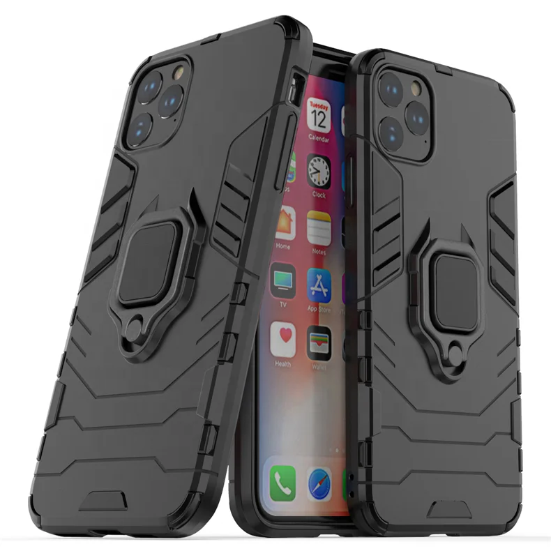 
360 Degree Rotating Ring Grip Kickstand Dual Layer Shockproof mobile phone back cover case for iPhone X XS Max Pro Max 