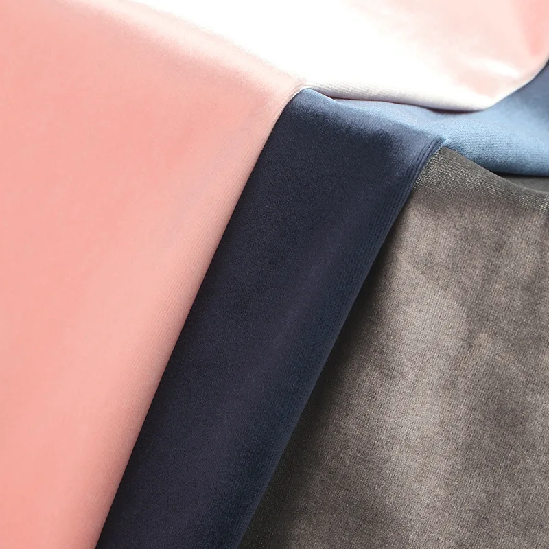 Double sided velvet planting velvet fabric deer skin velvet pocket fabric in stock