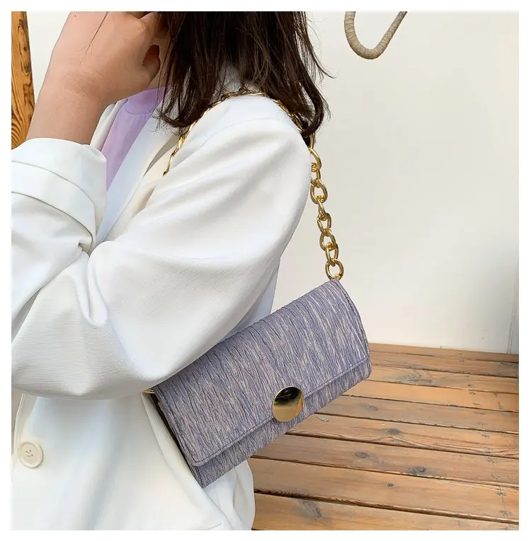  Pure Color Fashion Single Shoulder Temperament Suede Underarm Hand Bag 2021 Women