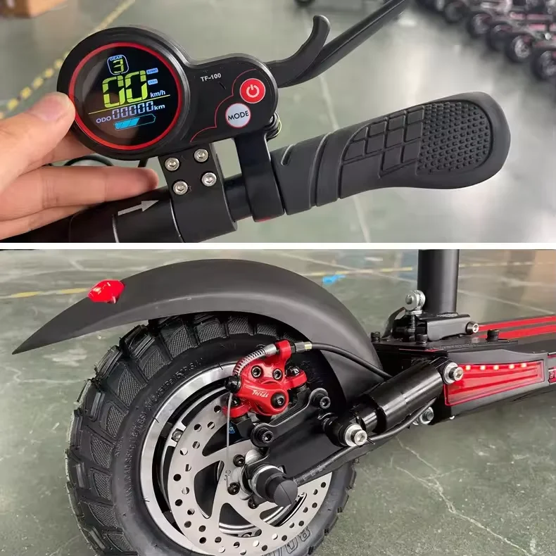 48V Powerful Adult Electric Scooter 11 Inch All Terrain Mountain scooters Speed  Foldable city scooter electric