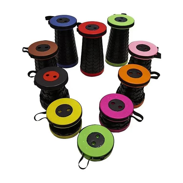 Wholesale Lightweight Outdoor Travel Portable Stool Plastic Retractable Folding Stool