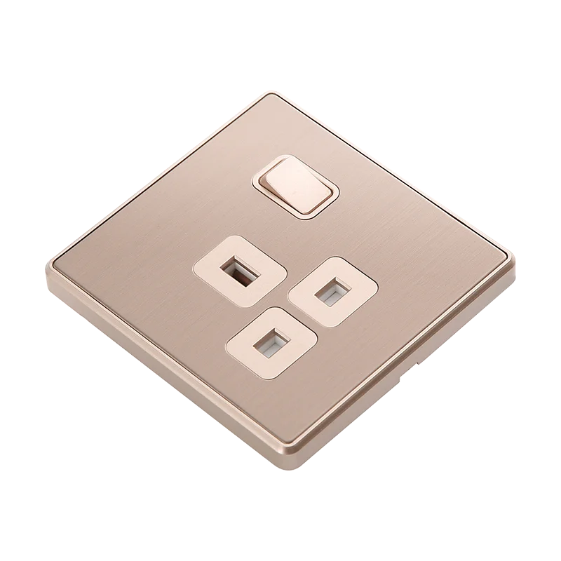 High quality british standard wall Aluminium wire drawing material Switch Socket