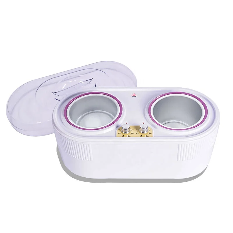 Double Wax Warmer Machine for Professional Salon Removal with Adjustable Temperature Electric Depilatory Sugar Paste Wax Heater