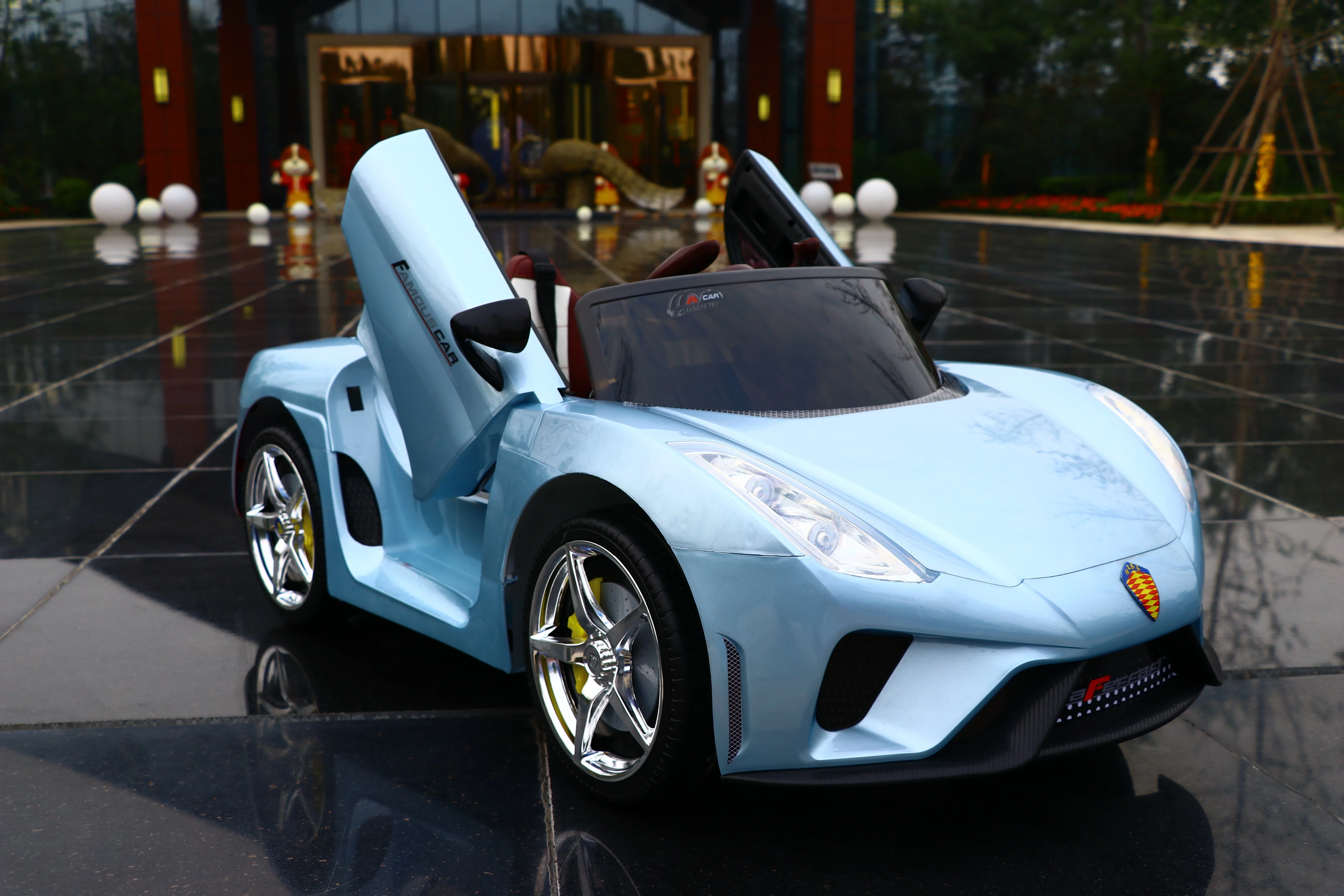 New Design Luxury Emulation  Two-seats Remote Control Ride On Electric Kids Car 2-9-year-old children toys for sale