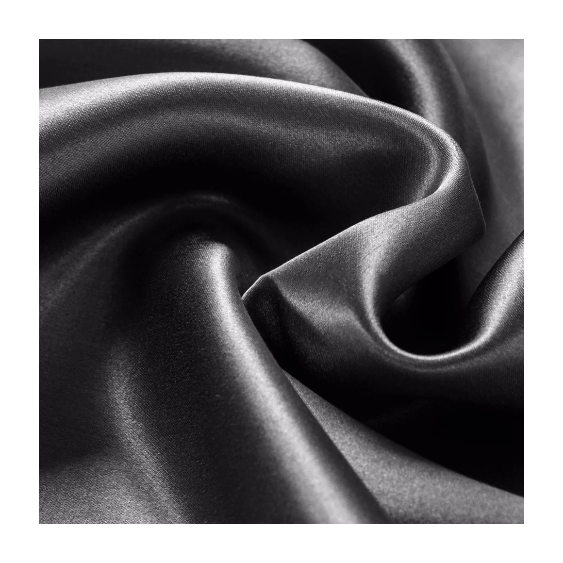 Текстильное постельное белье 100% полиэстер микрофибра черная атласная ткань экологически чистая цена за метр