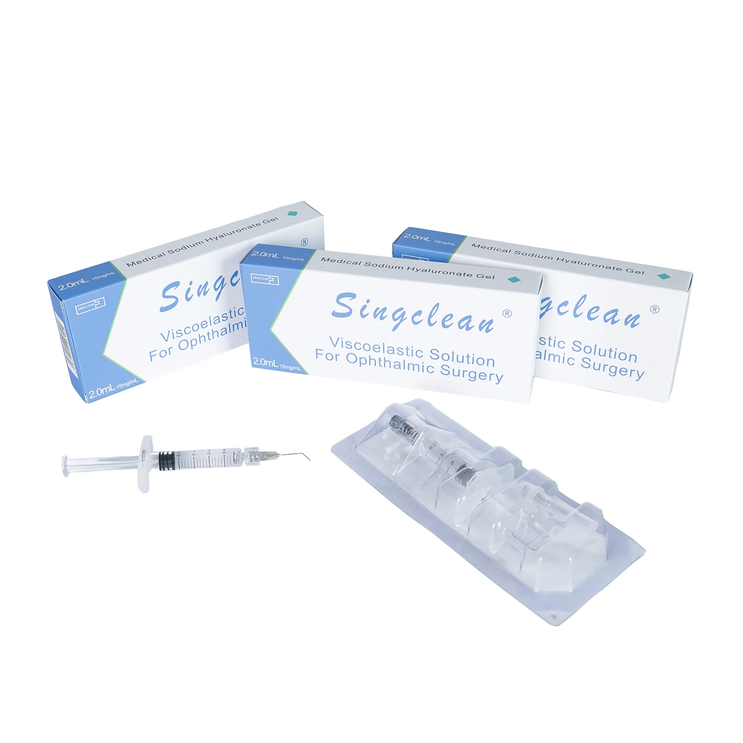 CE HA viscoelastic solution for ophthalmic surgery contact lens