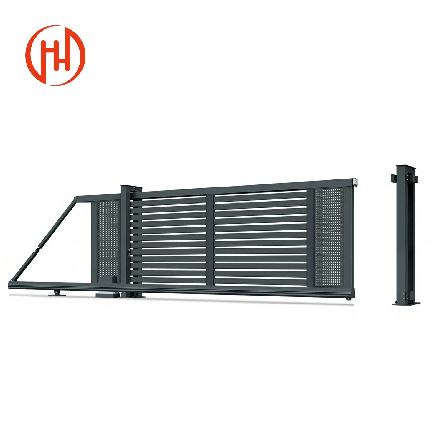Factory prices wholesale aluminum garden fence enclosure Outdoor aluminum louver fence gate