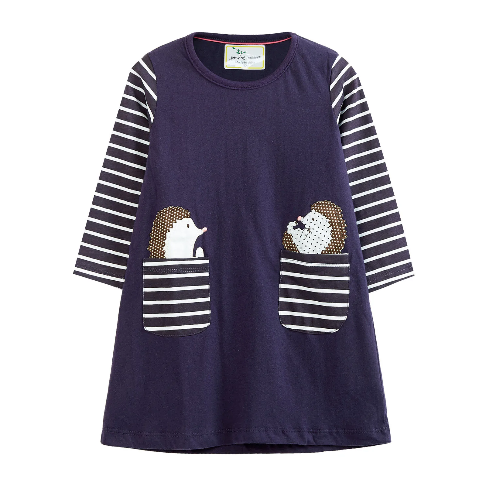 Fashionable boutique girls clothes animal pattern soft cotton kid clothes trendy children dress for girls