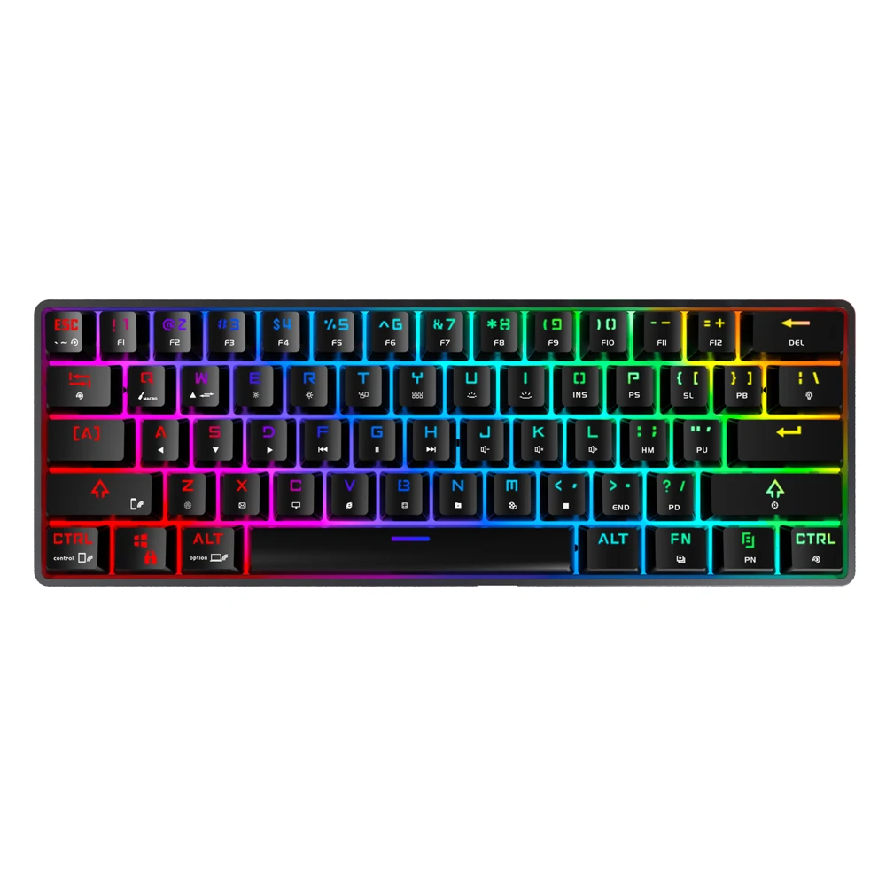 Wholesale High Quality Case PCB Wholesale Switches RGB USB Type C Technology China Black Wireless Mechanical Keyboard No Rgb T/T