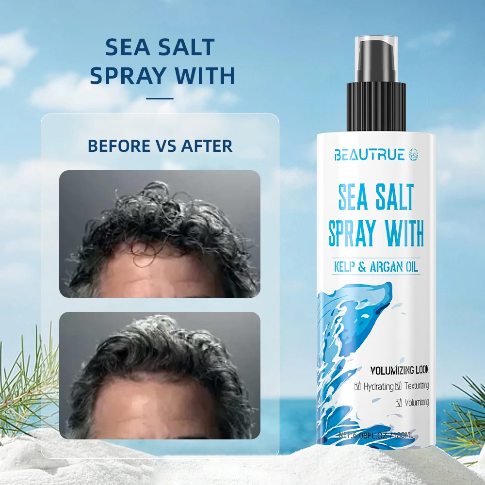 Factory Price OEM Natural Organic Aloe Kelp Coconut Sea Salt Spray For Hair Thickening Texturizing Volumizing Sea Salt Hair Spr