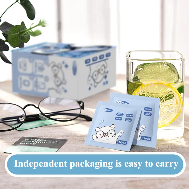 Wet Wipes For Glasses Cleaning Eco-friendly Lens Anti-fog Cleaning Wipes 100Pcs/Box 50Pcs/Box