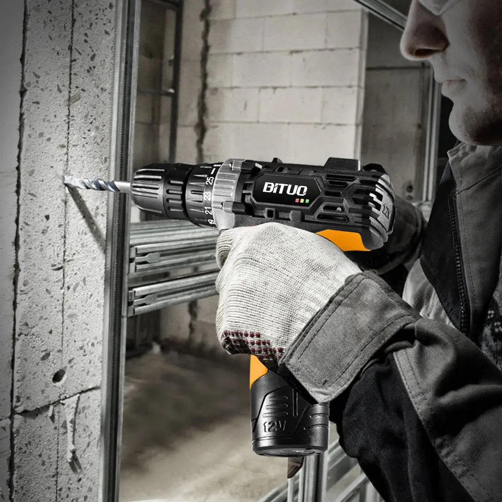 Electric Screwdriver Drill Set Li-ion Battery Power Tool Drill 12v Impact Mini  Cordless Drill Combo Kit