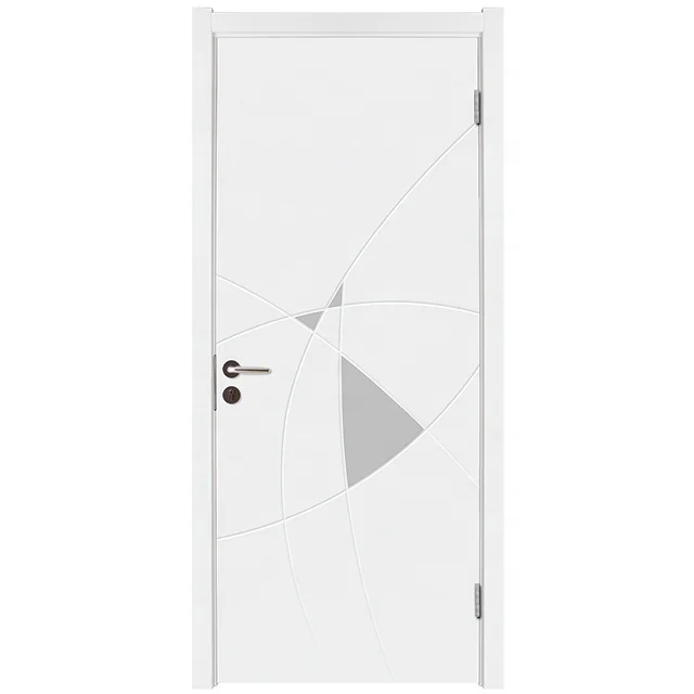 MDOOR Modern Design Soundproof Hotel Door Internal Bedroom Waterproof Abs Pvc Interior Wpc Doors for Room