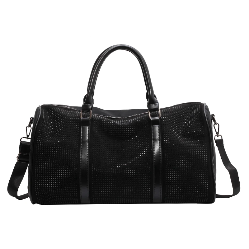 High-quality fashion custom luggage bag waterproof diamond weekend gym luggage bag
