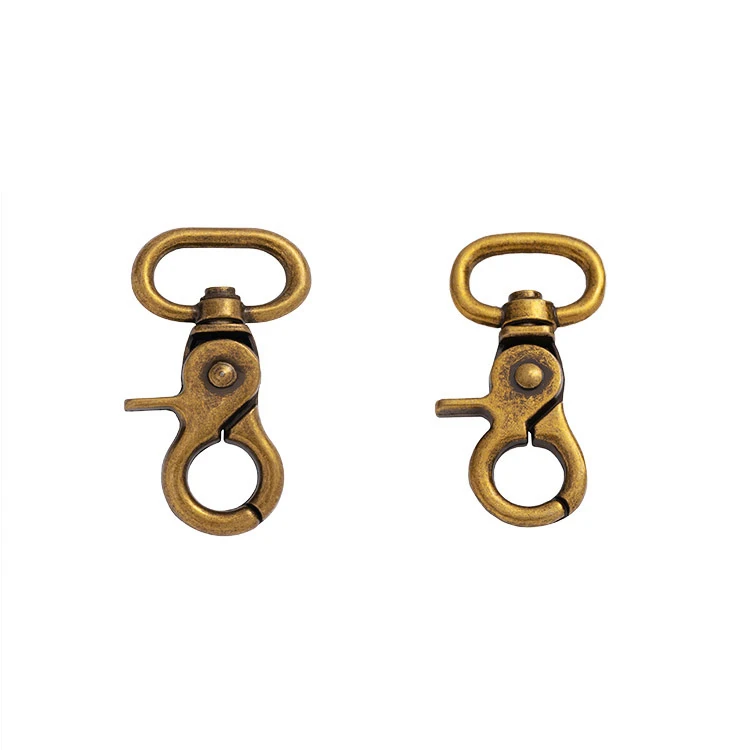 Handbag Accessories Metal Snap Hook Clamp Keychain Belt Buckle Zinc Alloy Dog Leash Hook Carabiner for Bags