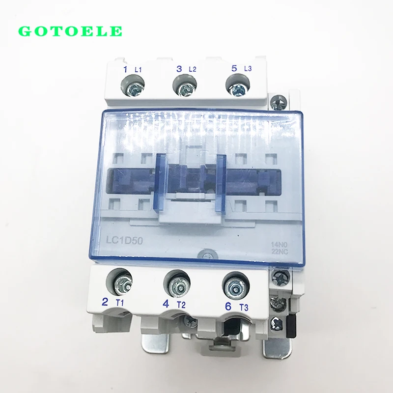 AC contactor LC1-D5011 220V50/60HZ 70A with cover dust 3P 1no+1nc good quality silver point
