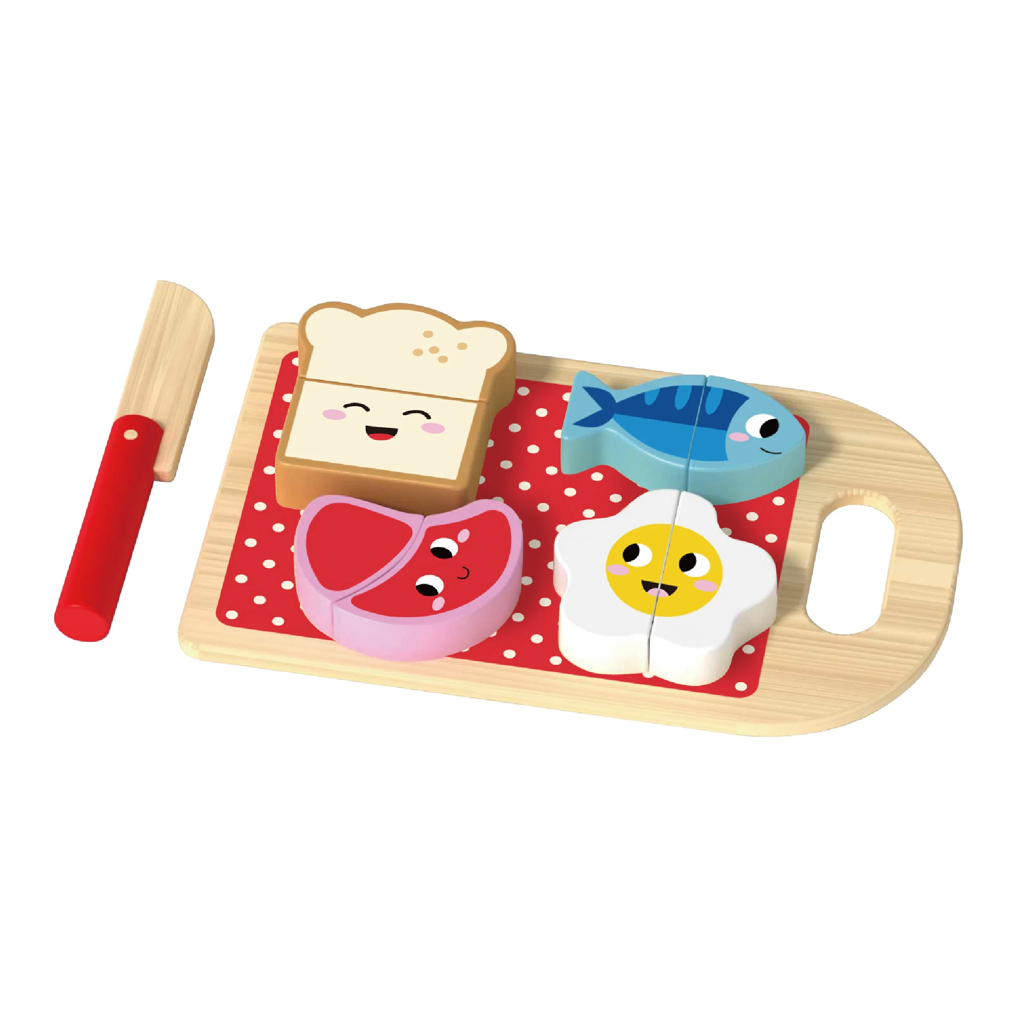 Wooden knife and tray early educational gifts kids wooden cutting vegetables