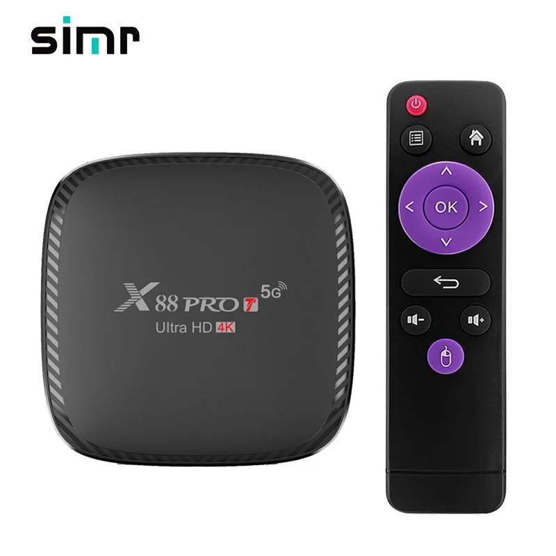 simr OEM cheapest 5G X88 PROT Ultra HD 4K smart tv box android 2G16G android10.0 box tv for Arabic IPTV set top box